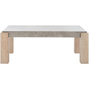 Coromio Coffee Table - COF7014A - Light Grey/Natural - Safavieh - 1 of 4