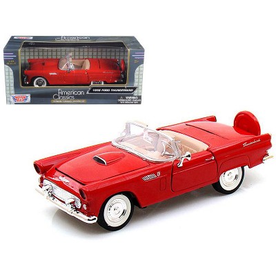 1956 Ford Thunderbird Convertible Red 1/24 Diecast Model Car by Motormax