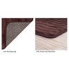 Hastings Home Memory Foam Nonslip Bath Mats With Wavy Microfiber Top - Set of 2, Brown - 3 of 4