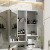 KWPZQEB Bathroom Wall Cabinet, Medicine Cabinet with Mirror and Towels Bar, Over The Toilet Storage Cabinet for Living Room, Laundry - 2 of 4