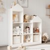 Toy Storage Organizer 7-Cubby Kids Bookshelf, Natural Wood Bookcase with Cubby Storage, Playhouse Cabinet Shelf for Boys, Girls, - 2 of 4