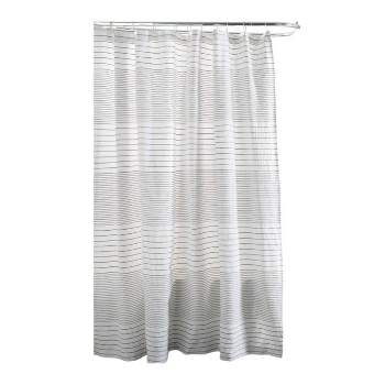 Moda At Home Polyester Fabric 'Delano' Shower Curtain (White