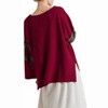 Women's Leopard Trim Waffle Knit Top - umgee - 3 of 4