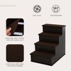Pet Stairs, Small Pet Steps with Cushioned Removable Covering for Dogs and Cats Up To 22 lbs - 4 of 4