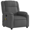 vidaXL Fabric Massage Recliner Chair for Elderly - Manual Recline, Vibration Massage, Side Pocket, Dark Gray - 3 of 4