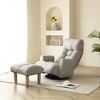 Adjustable Head & Waist 360¡ã Rotatable Floor Sofa Chair with Thick Padded Cushion, Ergonomic Gaming Lounge Chair with Armrests - 3 of 4