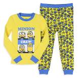 Despicable Me Toddler Boys' Minions Crew Bob Stuart Phil Sleep Pajama Set Yellow