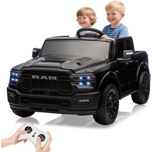 2 Seater Electric Car for Kids, 24v Ride on Truck with Remote Control, Toddler Ride on Toys with Spacious Truck Bed, 3 Speed, LED Lights - 1 of 4