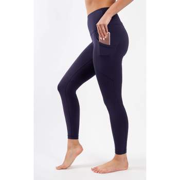 90 Degree by Reflex Womens Interlink High Waist Ankle Legging with Back Curved Yoke