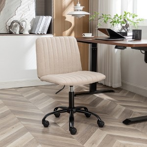 RISOKEYS Modern Swivel Home Office Chair Swivel Height Adjustable Ergonomic Chair Armless Desk Chair for Study Rooms,Bedrooms.(Chair Only) - 1 of 4