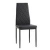 Okak Modern Style Dining Chairs Set of 4, Comfortable PU Leather Upholstery Kitchen Side Chairs with Silver Chrome Plated for Dining Table - 3 of 4