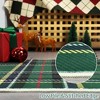Christmas Area Rug Xmas Buffalo Plaid Rugs Winter Holiday Decorative Non Slip Accent Rug - 4 of 4