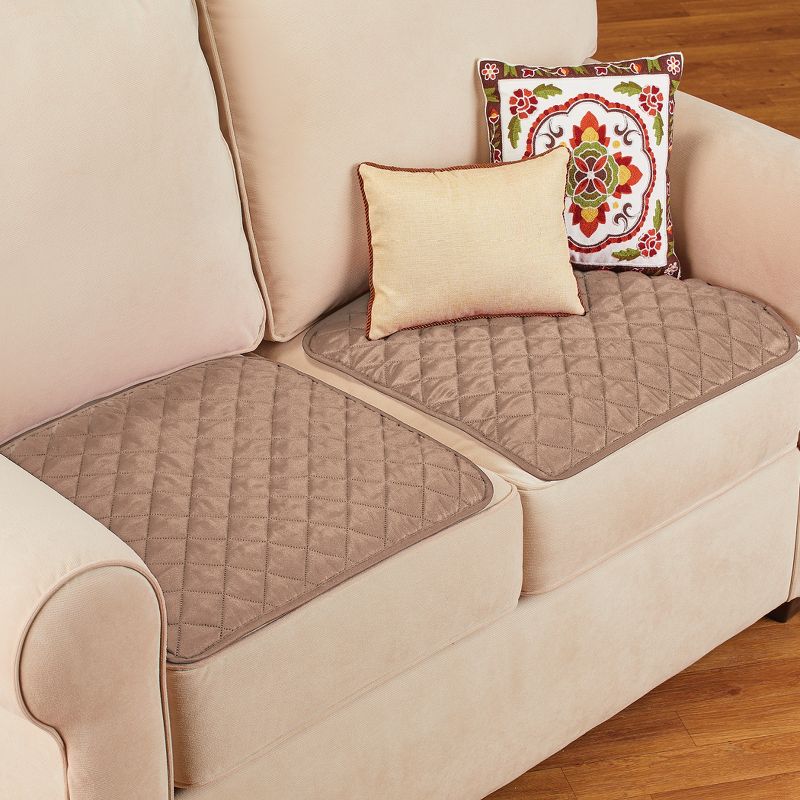 Collections Etc Quilted Waterproof Seat Protector - Set of 2 - Machine Washable, Use for Indoor or Outdoor Seating, 2 of 4