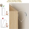 Rattan Shoe Cabinet with 2 Doors, 5-Tier Shoe Storage Cabinet with Adjustable Shelves, Wooden Shoe Storage Organizer - 2 of 4