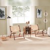Infurnic Accent Chairs, Comfortable Woven Seat with Sturdy Legs, Modern Accent Chairs for Kitchen and Dining Room, Beige, 24.8"*28.7"*28.3" - 4 of 4