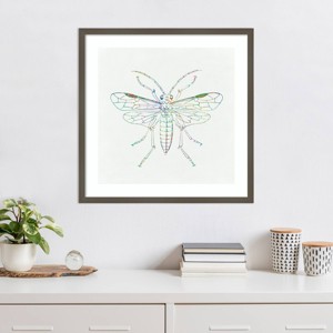 Amanti Art Dragonfly Drawing by Sarah Leonard Framed Wall Art Print - 1 of 4