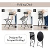 Outdoor 3-Piece Foldable Bistro Set, Folding Outdoor Patio Furniture Sets, 2 Chairs and 1 Table, Weather-Resistant Conversation Set for Patio - 4 of 4