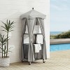 34gal Grady Steel Deck Box Gray/Matte Black - Crosley: Wheeled Poolside Towel & Toy Organizer, Weather-Resistant - image 2 of 4