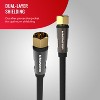 Monster Essentials Coaxial Video Cable - RG-6 Coax Cable Featuring Gold-Plated F-Pin Connector, Duraflex Protective Jacket, and Aluminum Extruded Shell - image 4 of 4