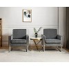 Set of 2 Idmon Contemporary Tufted Wooden Upholstered Club Chair with Metal Legs for Bedroom and Living Room Club Chair| ART OF LIVING DESIGNS - 2 of 4