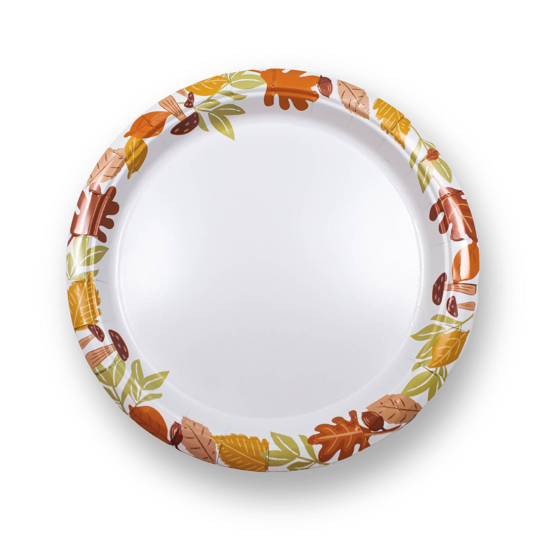 10ct 10" Thanksgiving Paper Party XL Plate Wreath