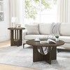 NicBex Modern Round Coffee Table with Cross Hollow Base,Small Side Table,Simple Center Table for Livng Room - 4 of 4