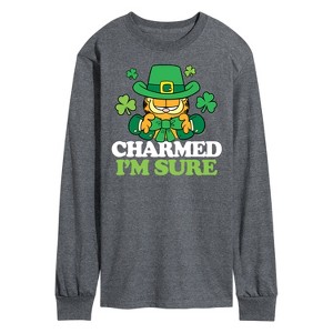 Men's - Garfield - Charmed I'm Sure St. Patrick's Day Long Sleeve Graphic T-Shirt - 1 of 4