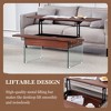 KIGFTSOD Lift-Top Coffee Table with Storage and Tempered Glass Base, Space-Saving, Multi-Color for Living Room, Office - 4 of 4