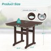 Square Outdoor Dining Tables for 4, HDPS Weather Resistant Patio Dining Table, 35" Outdoor Tables with 1.96" Umbrella Hole - 3 of 4