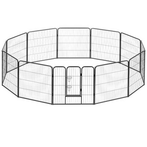 FDW Dog Playpen Pet Dog Fence 2-32 Panels  24/32/40"H Metal Dog Pen Outdoor Exercise Pen with Doors for Large/Medium /Small Dogs for RV,Camping,Yard - 1 of 4