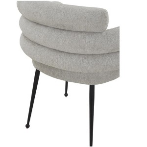UNISOAR Accent Chair Curved Back Dining Chairs with Black Tapered Metal Legs for Dining Room - 1 of 4
