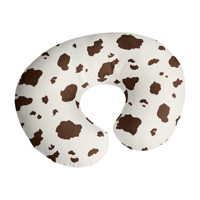 Sweet Jojo Designs Gender Neutral Unisex Support Nursing Pillow Cover (Pillow Not Included) Wild West Cowboy Brown and Off White, 1 of 7