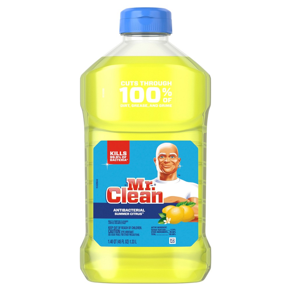 Mr. Clean Summer Citrus Liquid Antibacterial - 45 fl oz, White