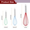 Unique Bargains Stainless Steel Silicone Non-Stick Coated Heat-Resistant Whisk 3 Pcs - 2 of 4