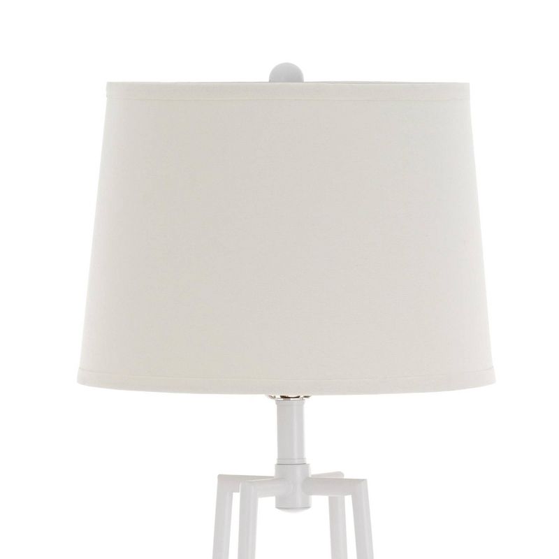58&#34; Etagere Floor Lamp with Shelves with Linen Shade White - Cresswell Lighting, 4 of 12