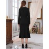 INSPIRE CHIC Women's Evening Fishtail Long Sleeve Sequin Trim Bodycon Formal Cocktail Midi Dresses - 4 of 4