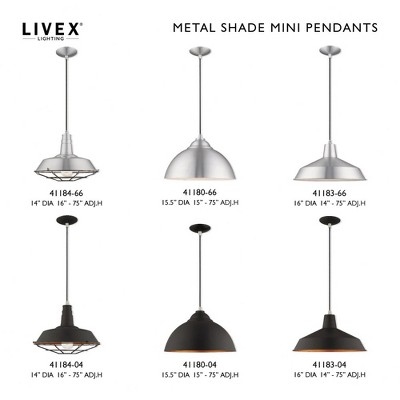 Mini Industrial Chic Black and Gold Pendant Light