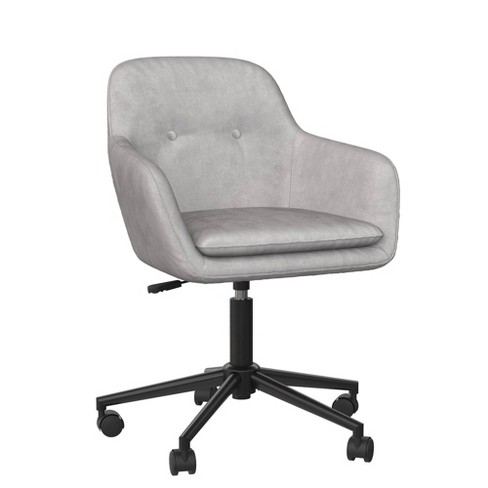 Office chair velvet grey new arrivals