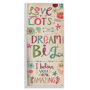 Stupell Industries Encouraging Floral Dream Big, 10" x 24" - 1 of 4