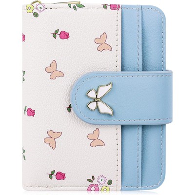 FATMOON Women’s Wallet - Stylish Floral RFID Bifold Purse with Zipper Coin Pocket & ID Window, Perfect for Daily Commuting, Shopping