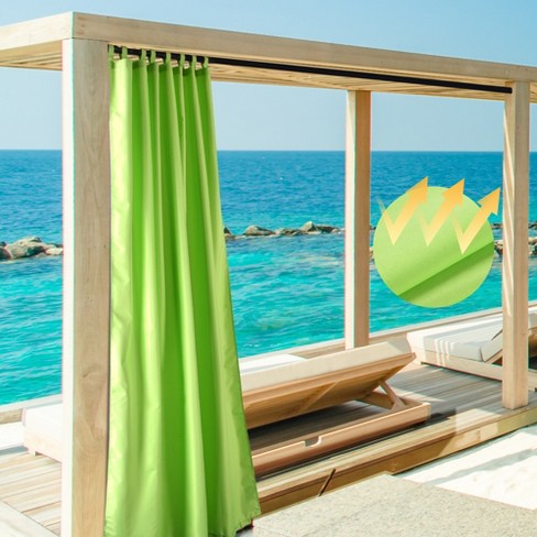 Yescom 2 Pack 54"x96" Outdoor Curtain Panel Tab Top Drape Green - image 1 of 4