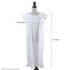 Saro Lifestyle Cotton Nightgown With Embroidered Design - 4 of 4
