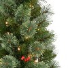 Puleo 5 Piece Pre-Lit Cashmere Artificial Christmas Decor Set Featuring 2 Trees 1 Wreath and 2 Garland - 3 of 4