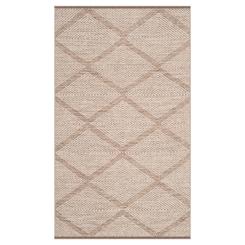 Beige Geometric Flatweave Woven Accent Rug - (3'x5') - Safavieh