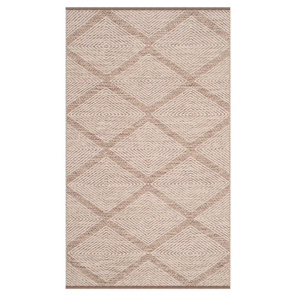 Beige Geometric Flatweave Woven Accent Rug - (3'x5') - Safavieh