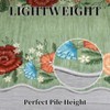 coucheta 8x10 ft Area Rug, Low Pile, Washable Rugs,Stain Resistant, Non Slip, Modern Floral Scalloped Carpet for Bedroom, Living Room, Green - 4 of 4