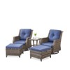POCASSY Outdoor Rocking Chairs Swivel Chairs Set of 2, All Weather Gray Wicker Rattan 360° Swivel Patio Chair for Balcony, Porch, Pool - 2 of 4
