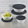 8 Piece Covered Bowl Set, Four Lidded Sizes, For Prep, Serve & Store, Dark Gray - 2 of 4