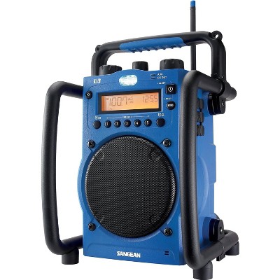 Sangean U3 AM/FM Ultra Rugged and Water Resistant Digital Tuning Radio Blue/black.