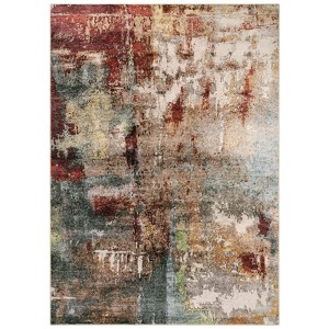 Lahome Modern Abstract Washable Area Rug-Soft Carpet for Living Room, Bedroom, or Office - 1 of 4